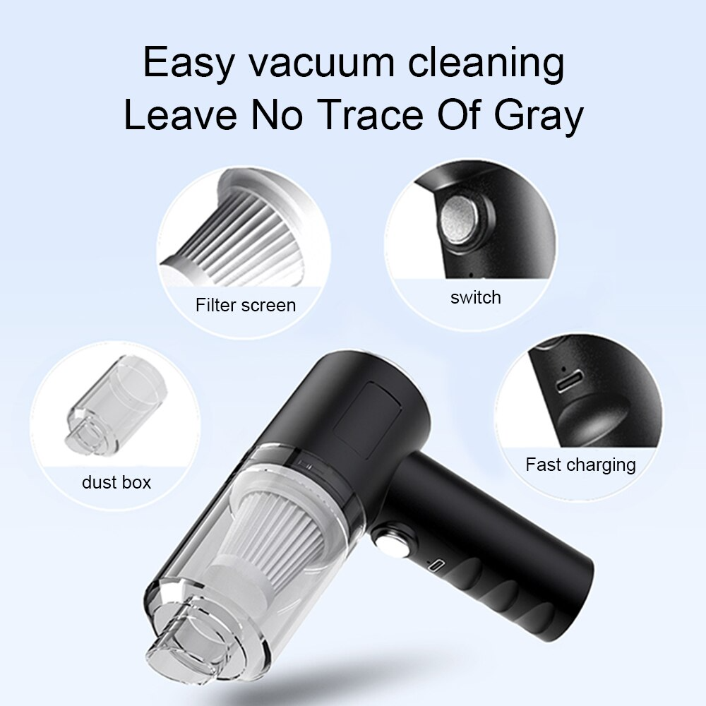 120W Cordless Handheld Vacuum Cleaner Small Mini Portable Car Auto